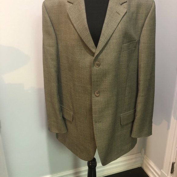 Vintage Designer Oscar De La Renta Men’s Wool and Silk Blazer - Picture 2 of 8